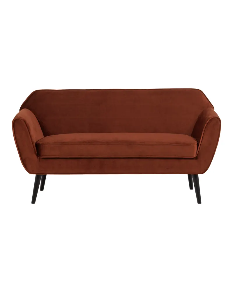Rocco Sofa, Rostbraun, Samt, Ansicht 2