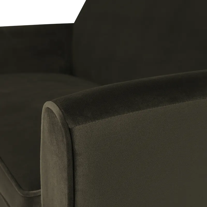 Rocco Sofa, Warmes Grün, Samt, Detail, Ansicht 1