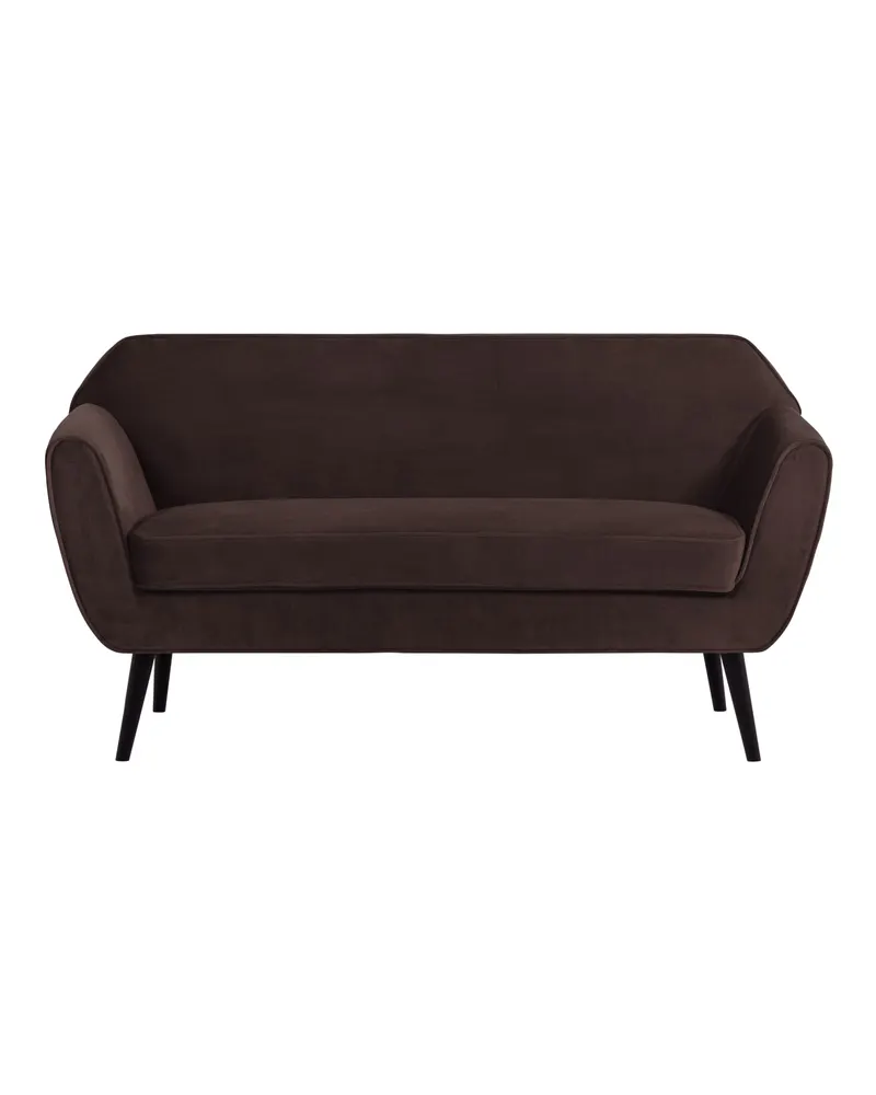 Rocco Sofa, Dunkelbraun, Samt, Ansicht 2