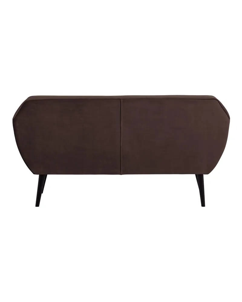 Rocco Sofa, Dunkelbraun, Samt, Ansicht 3