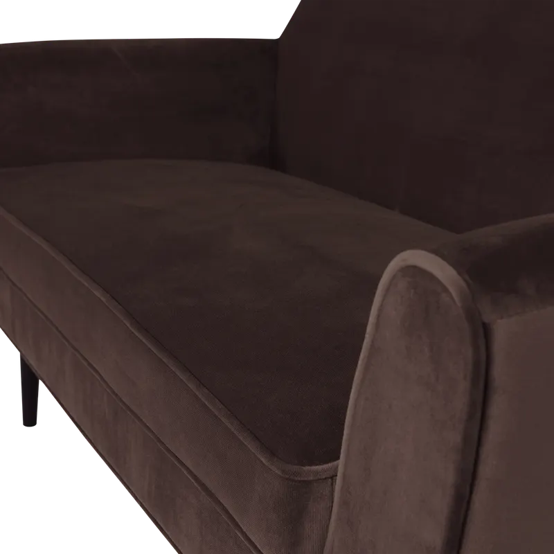 Rocco Sofa, Dunkelbraun, Samt, Detail, Ansicht 2