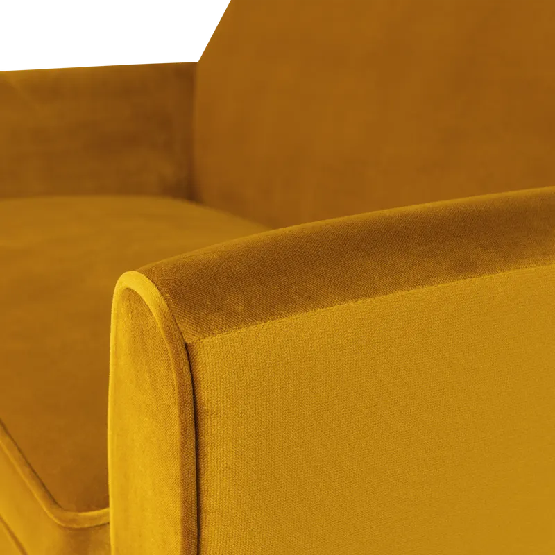 Rocco Sofa, Ocker, Samt, Detail, Ansicht 1