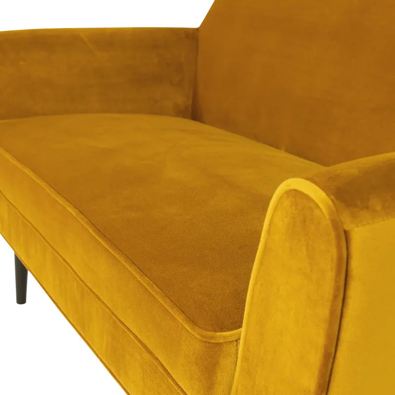 Rocco Sofa, Ocker, Samt, Detail, Ansicht 2