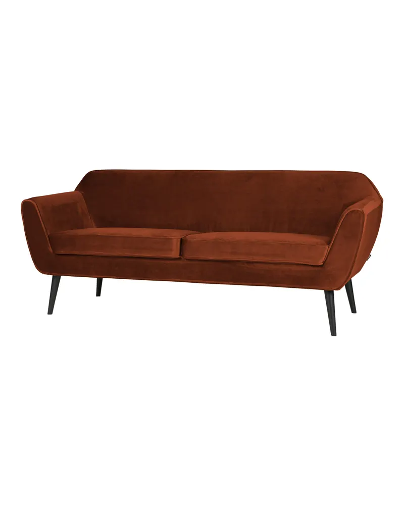 Rocco Sofa mit schmalen Armlehnen, 187 cm, Rost