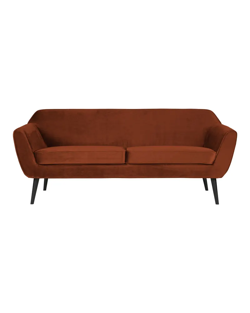 Rocco Sofa mit schmalen Armlehnen, 187 cm, Rost, Samt, Ansicht 2