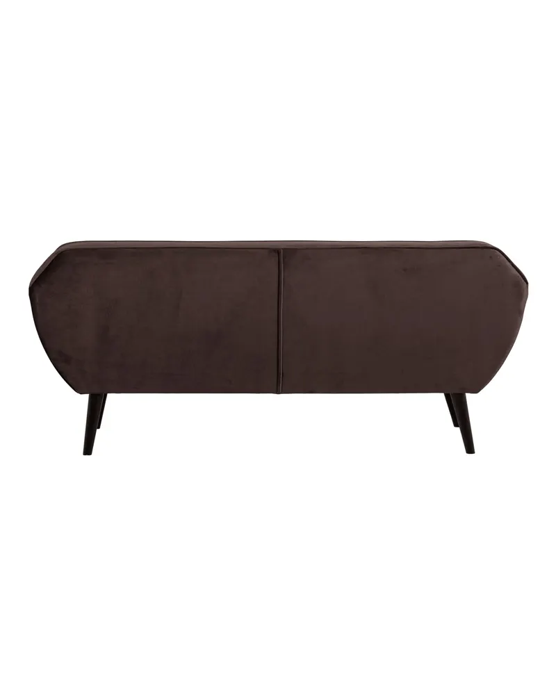 Rocco Sofa mit schmalen Armlehnen, 187 cm, Dunkelbraun, Samt, Ansicht 3