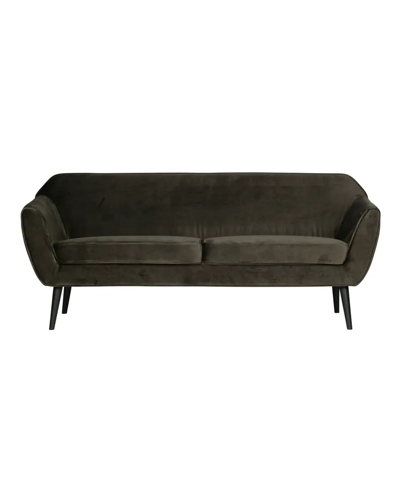 Rocco Sofa mit schmalen Armlehnen, 187 cm, Grün, Samt, Ansicht 2