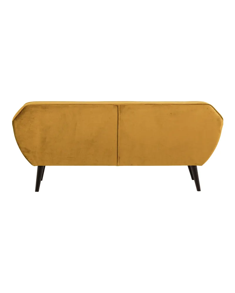 Rocco Sofa mit schmalen Armlehnen, 187 cm, Ocker, Samt, Ansicht 3