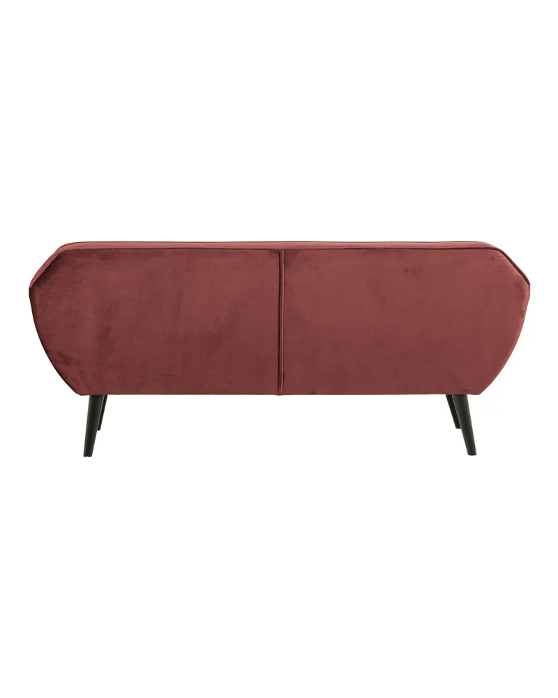 Rocco Sofa mit schmalen Armlehnen, 187 cm, Burgunderrot, Samt, Ansicht 3