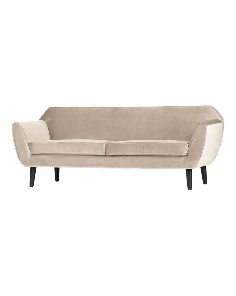 Rocco Sofa mit schmalen Armlehnen, 187 cm, Off white, Samt, Ansicht 1