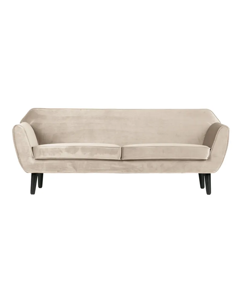 Rocco Sofa mit schmalen Armlehnen, 187 cm, Off white, Samt, Ansicht 2