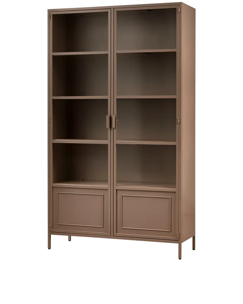 Ronja Vitrine aus Metall mit zwei Türen, Rosa