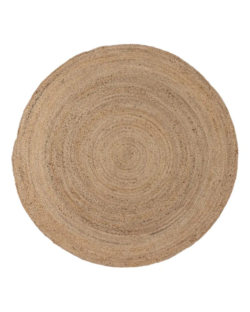 Ross runder Teppich aus Jute, Ø 150 cm, Natur