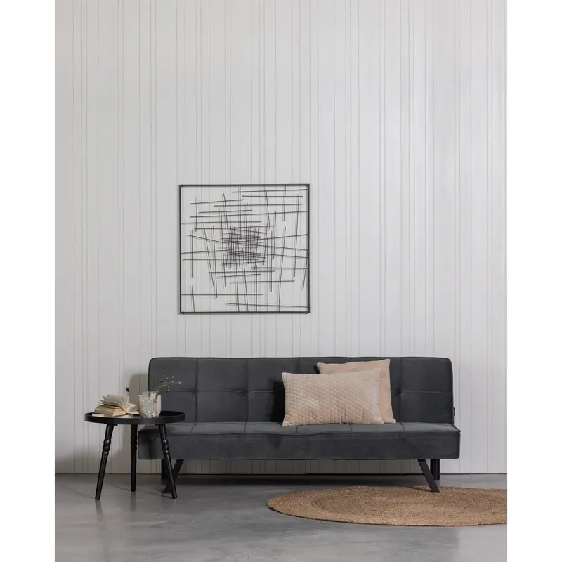 Ross runder Teppich aus Jute, Ø 150 cm, Natur, im Wohnraum, Ansicht 2