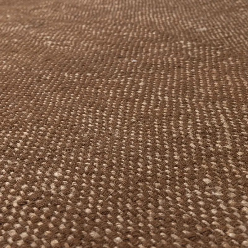 Ruglio Teppich aus Wolle und Jute, Braun, 170 × 240 cm, Detail, Ansicht 2
