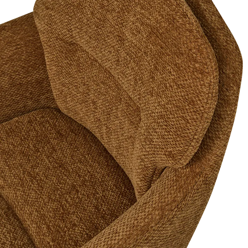 Runa Esszimmerstuhl mit Armlehnen, Karamell braun/gelb, Detail, Ansicht 1