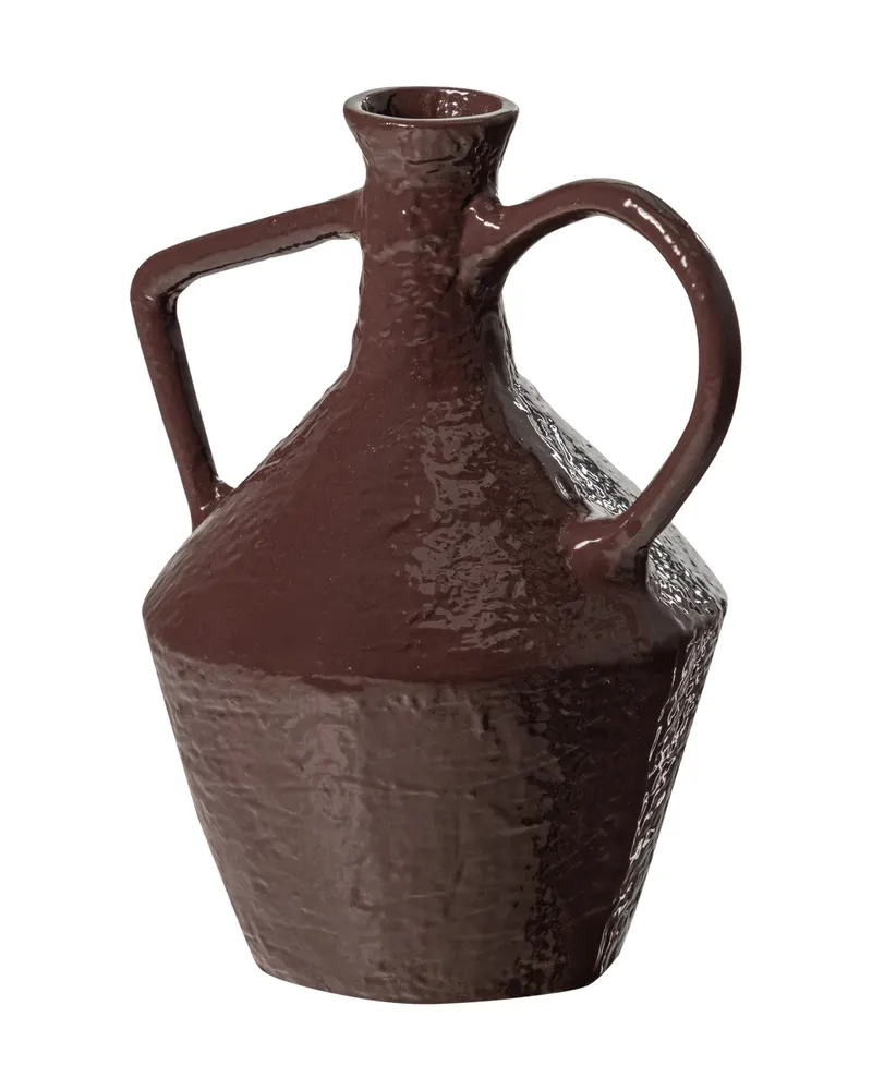 Ryla Vase aus Metall, Mokkabraun, Ansicht 1