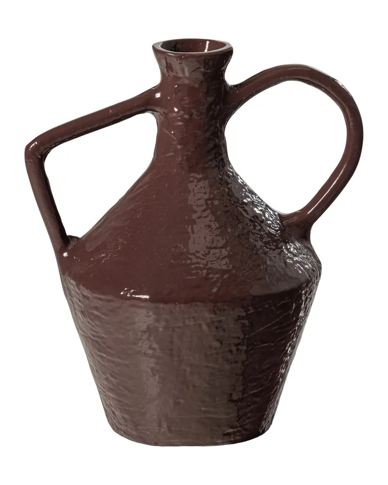 Ryla Vase aus Metall, Mokkabraun, Ansicht 2
