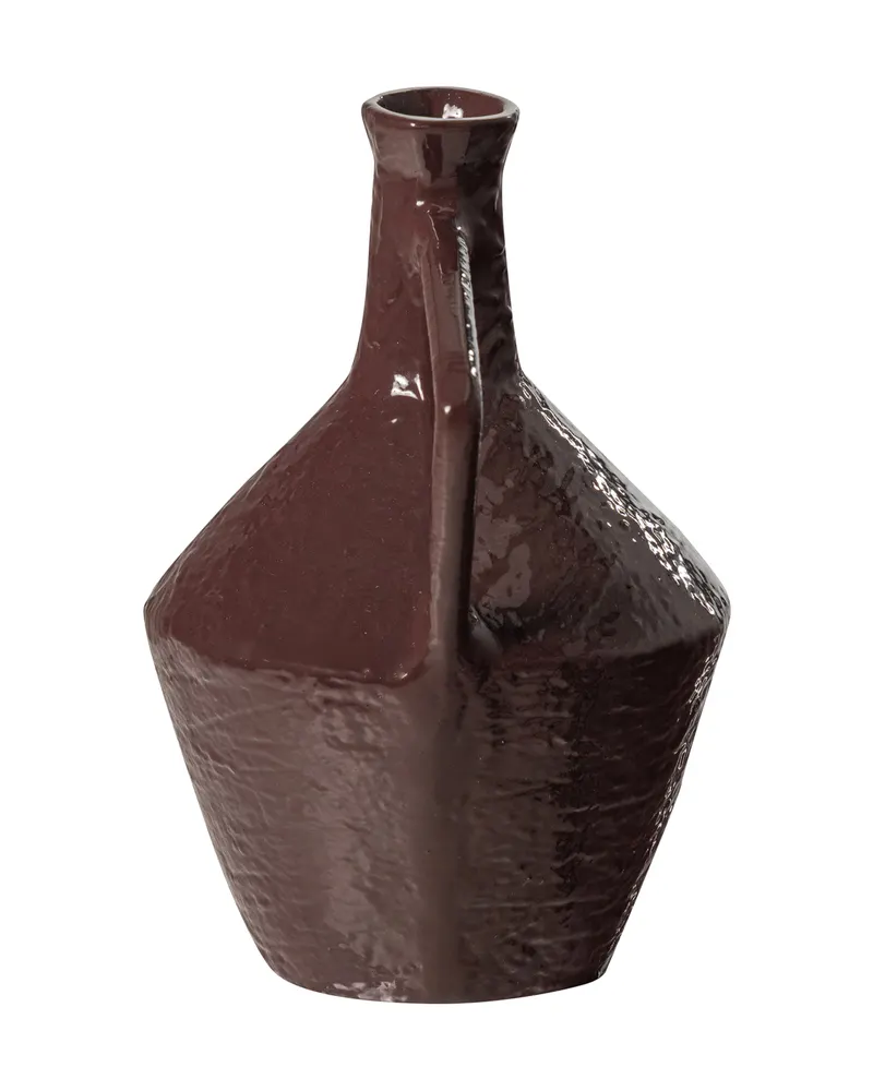 Ryla Vase aus Metall, Mokkabraun, Ansicht 3