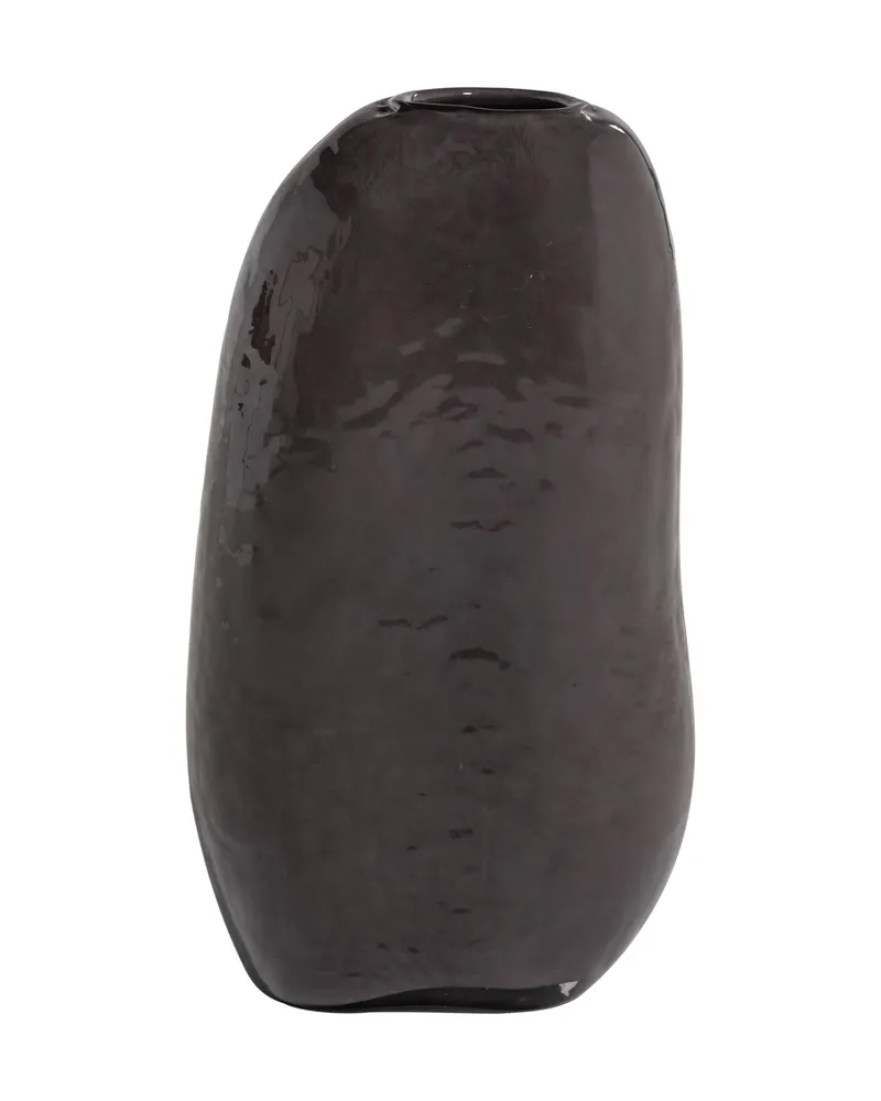Sahil Vase aus Glas, Dunkelbraun, Ansicht 2