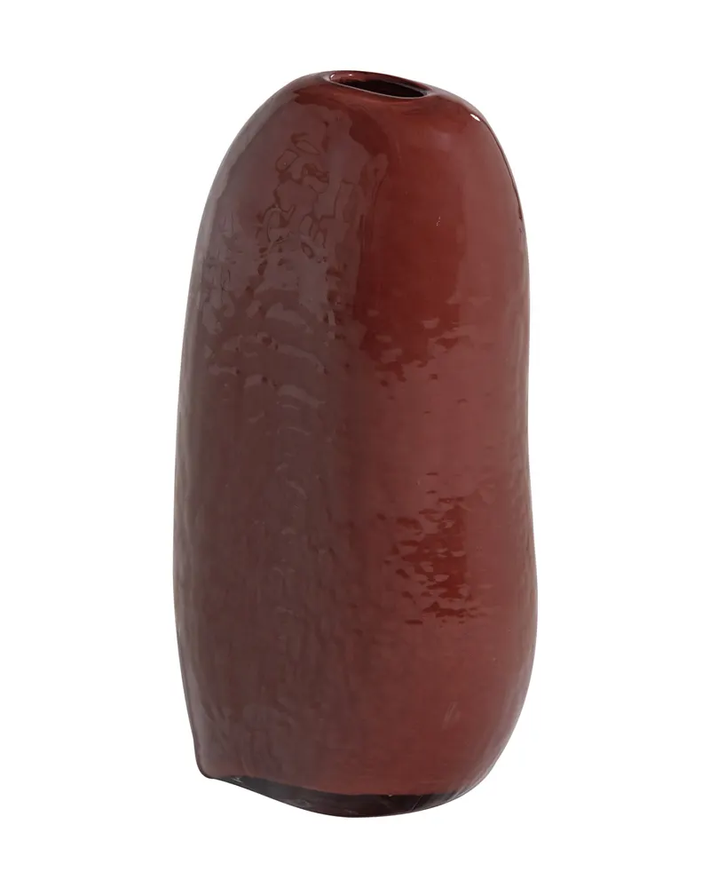 Sahil Vase aus Glas, Braun/rot, Ansicht 1