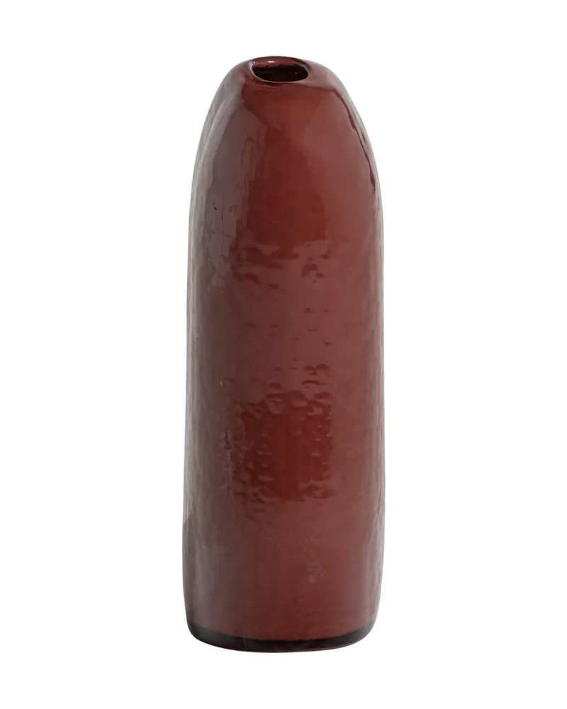 Sahil Vase aus Glas, Braun/rot, Ansicht 3