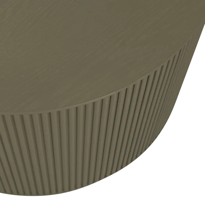 Sanne Beistelltisch rund aus MDF, Militärgrün, Detail, Ansicht 1