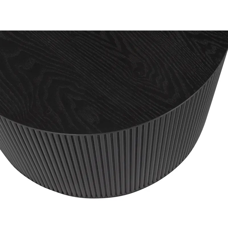 Sanne Beistelltisch rund aus MDF, Schwarz, Detail, Ansicht 2