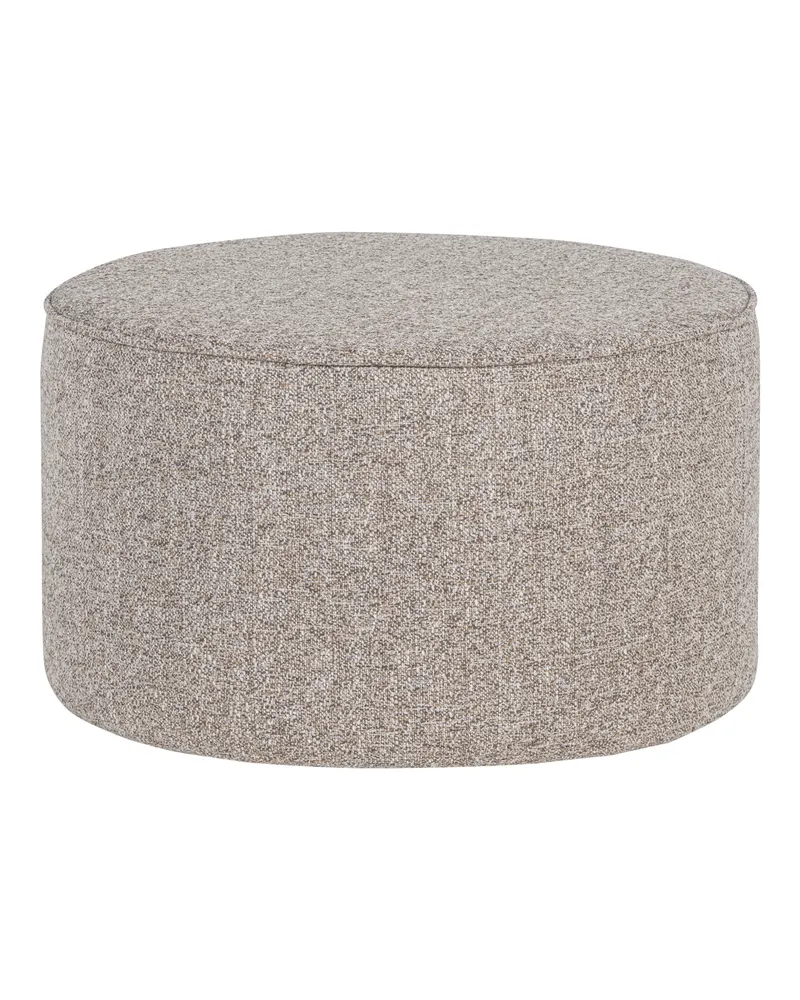 Sara niedriger runder Hocker, Ø 60 cm, Natur · Webstoff