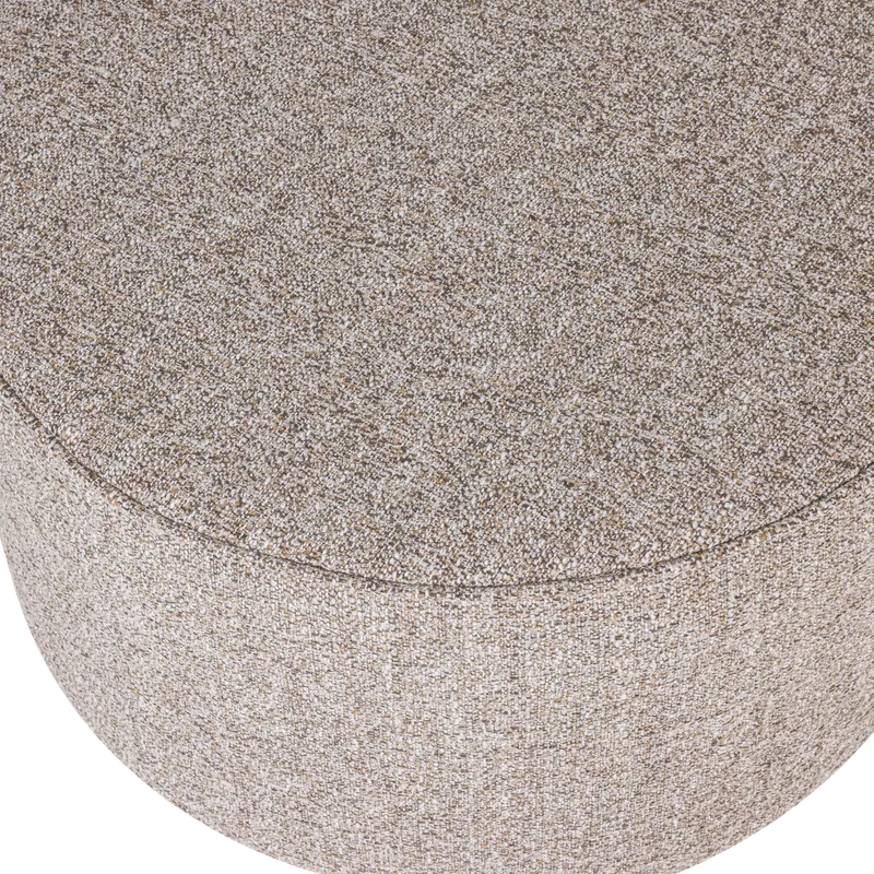 Sara niedriger runder Hocker, Ø 60 cm, Natur · Webstoff, Detail