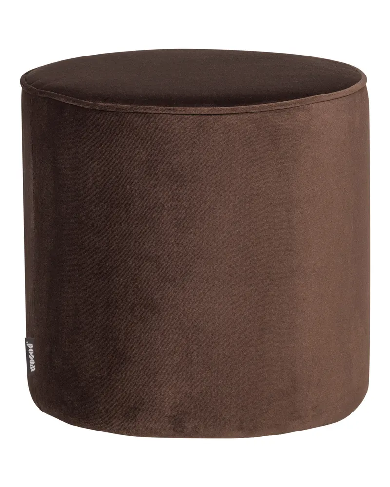 Sara runder Hocker, 46 cm hoch, Dunkelbraun