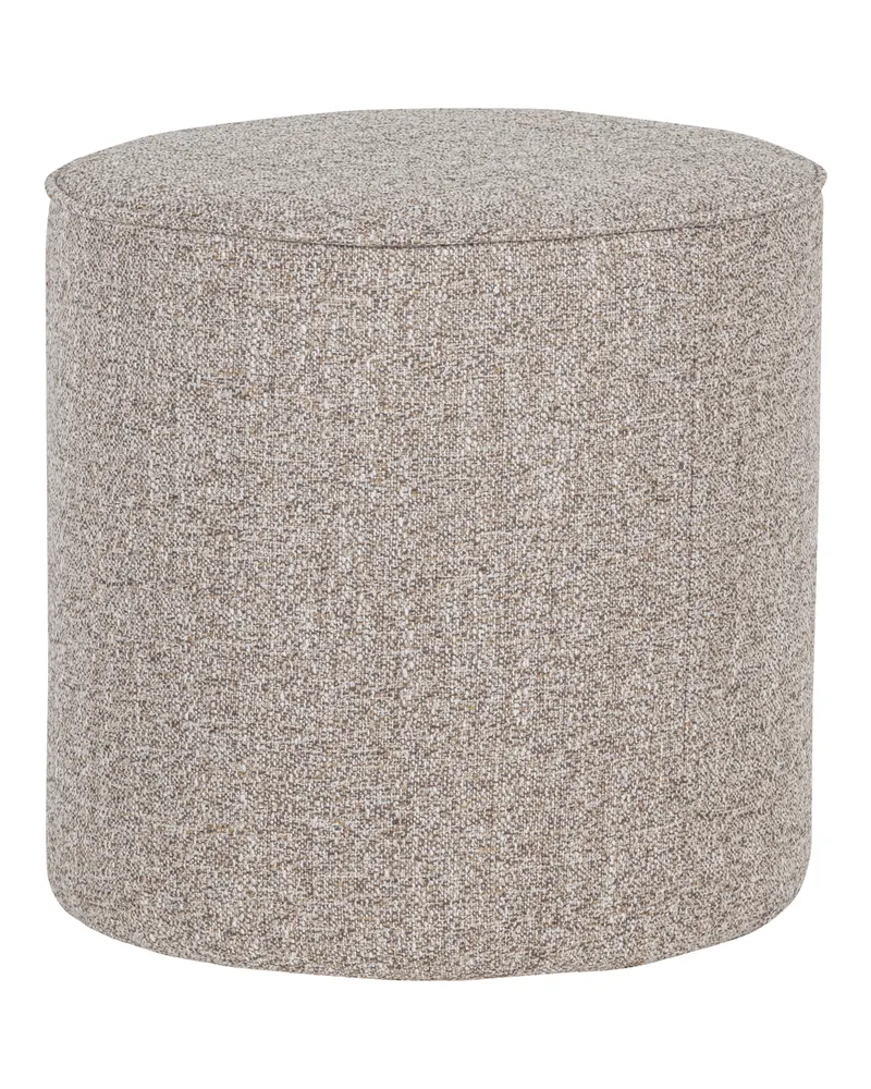 Sara runder Hocker, 46 cm hoch, Natur · Webstoff