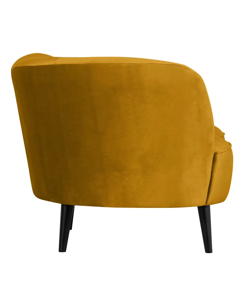 Sara Lounge-Sessel mit einseitiger Lehne, Ocker, Samt, Links, Ansicht 5