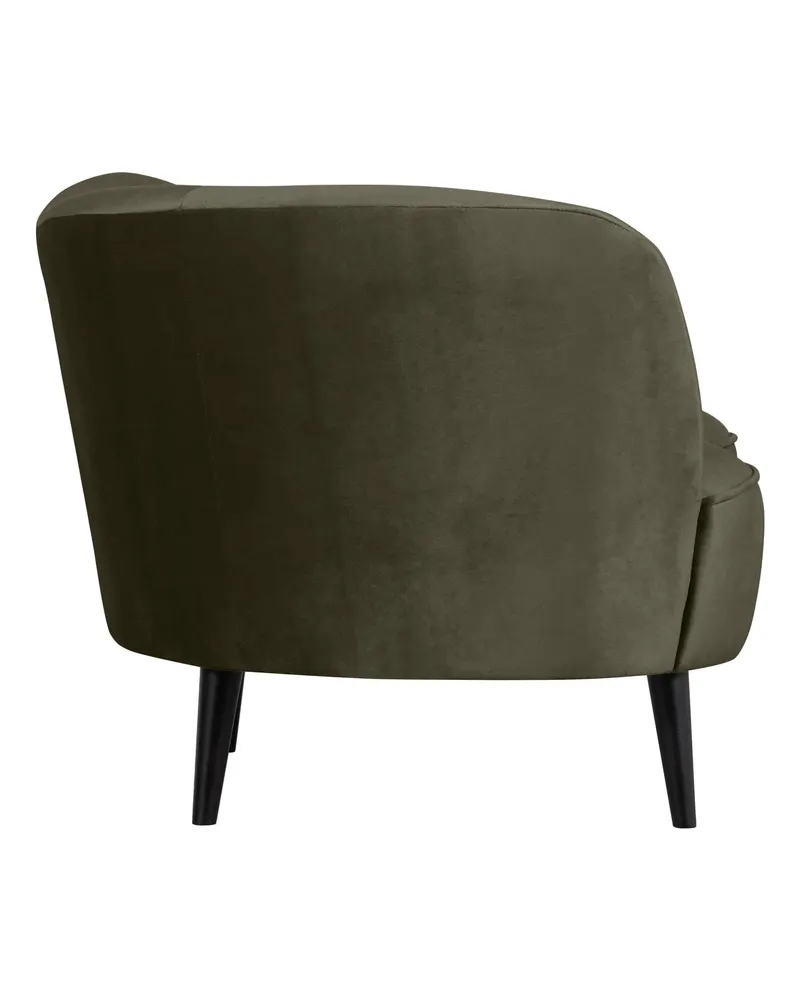 Sara Lounge-Sessel mit einseitiger Lehne, Warmes grün, Samt, Links, Ansicht 5
