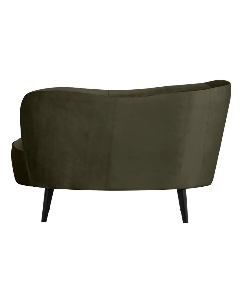 Sara Lounge-Sessel mit einseitiger Lehne, Warmes grün, Samt, Links, Ansicht 6