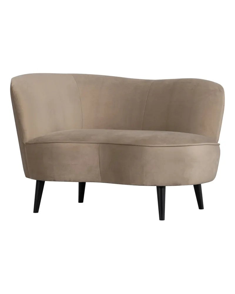 Sara Lounge-Sessel mit einseitiger Lehne, Khaki, Samt, Links, Ansicht 1