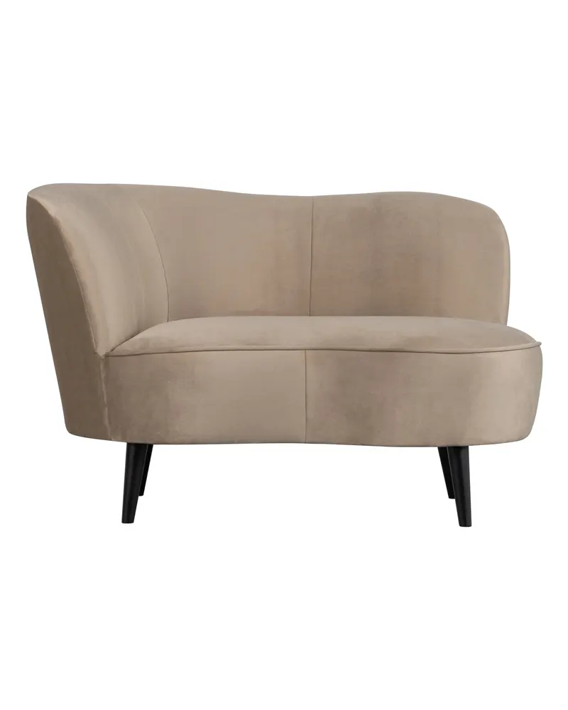 Sara Lounge-Sessel mit einseitiger Lehne, Khaki, Samt, Links, Ansicht 2