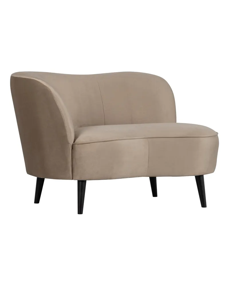 Sara Lounge-Sessel mit einseitiger Lehne, Khaki, Samt, Links, Ansicht 3