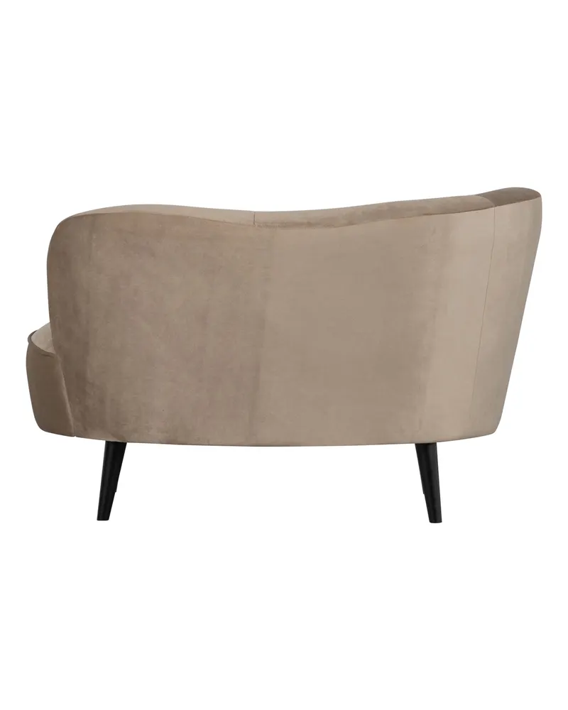 Sara Lounge-Sessel mit einseitiger Lehne, Khaki, Samt, Links, Ansicht 6