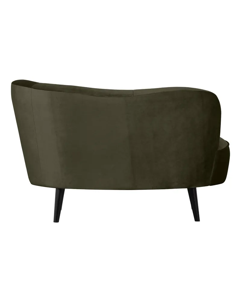 Sara Lounge-Sessel mit einseitiger Lehne, Warmes grün, Samt, Rechts, Ansicht 5