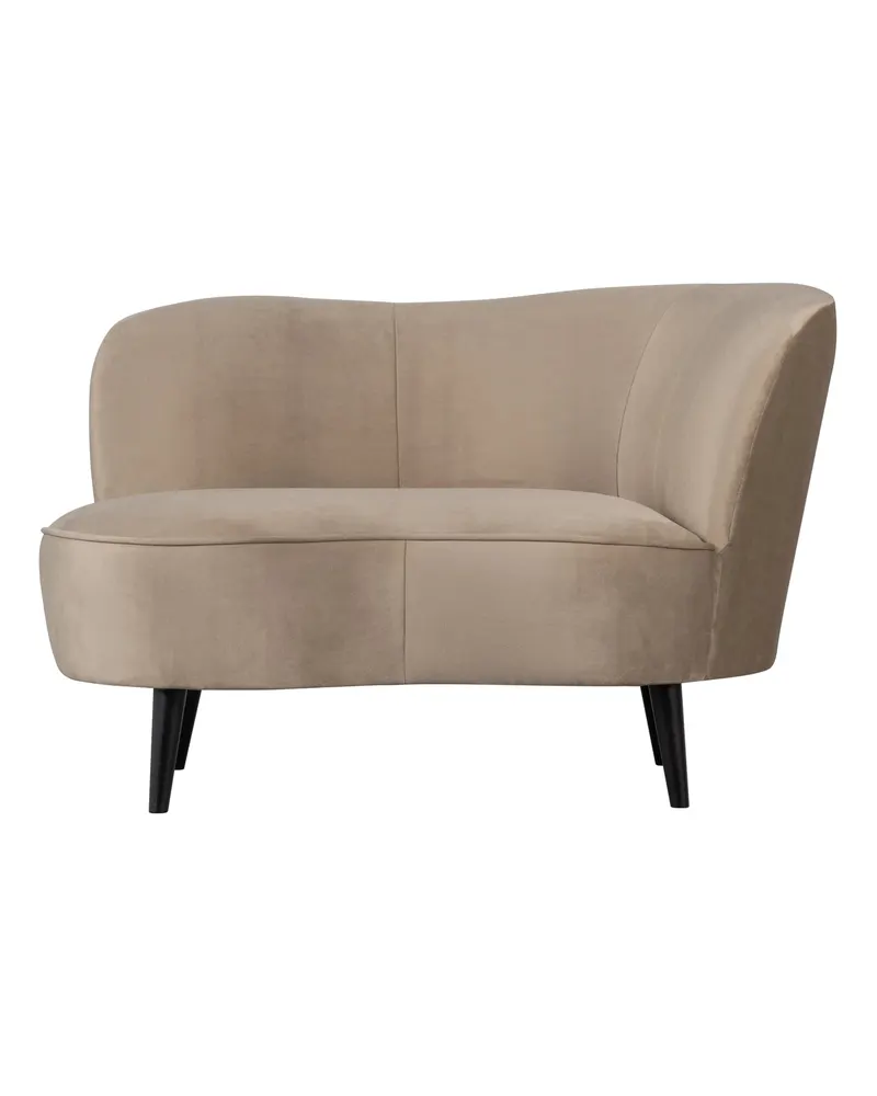 Sara Lounge-Sessel mit einseitiger Lehne, Khaki, Samt, Rechts, Ansicht 2