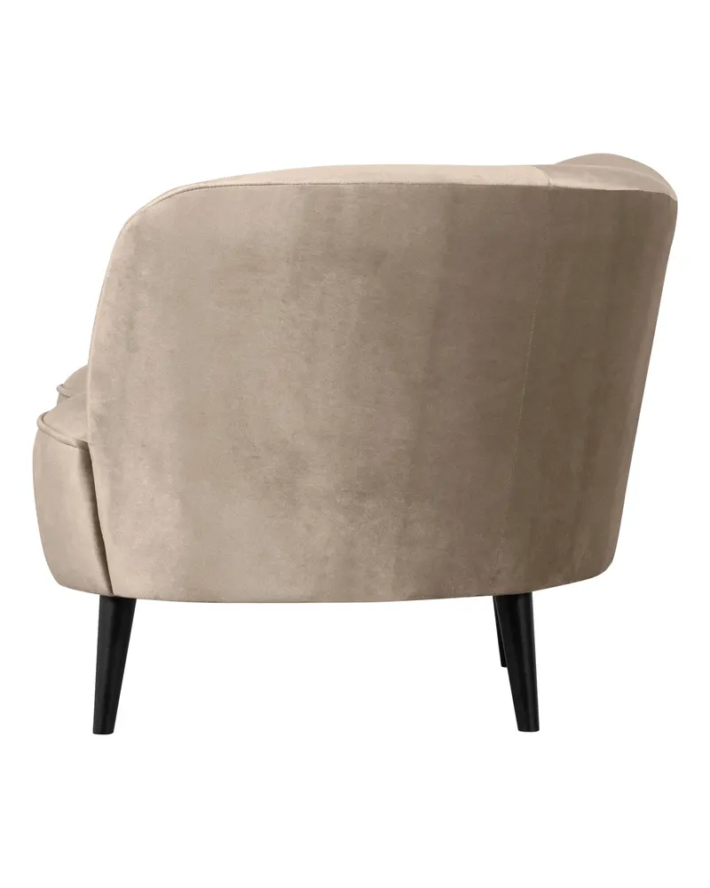 Sara Lounge-Sessel mit einseitiger Lehne, Khaki, Samt, Rechts, Ansicht 4