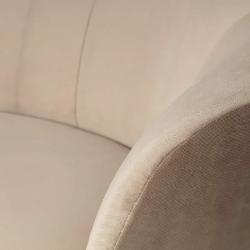 Sara Lounge-Sessel mit einseitiger Lehne, Khaki, Samt, Rechts, Detail, Ansicht 2