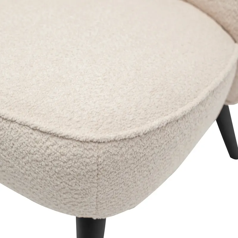 Sara Sessel, Creme, Bouclé, Detail, Ansicht 1