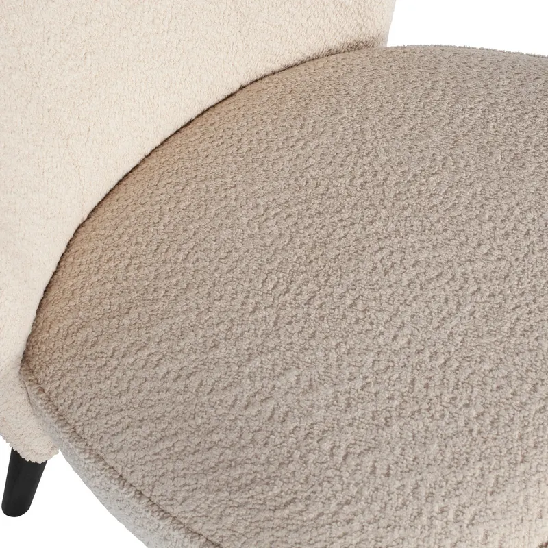 Sara Sessel, Creme, Bouclé, Detail, Ansicht 2