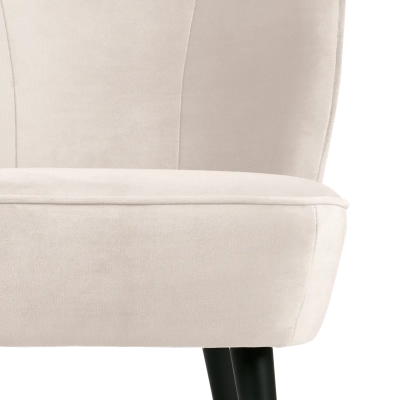 Sara Sessel, Off white, Samt, Detail