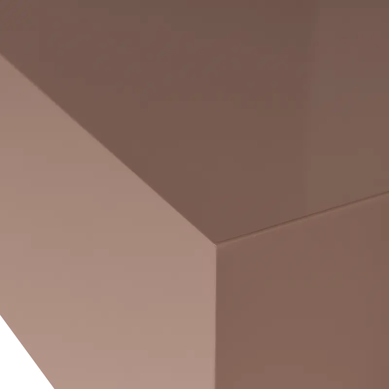 Savo Couchtisch in blockförmiger Bauform, Altrosa, Detail, Ansicht 1