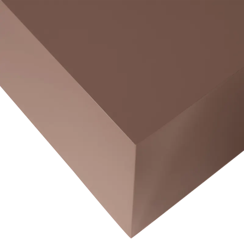 Savo Couchtisch in blockförmiger Bauform, Altrosa, Detail, Ansicht 2