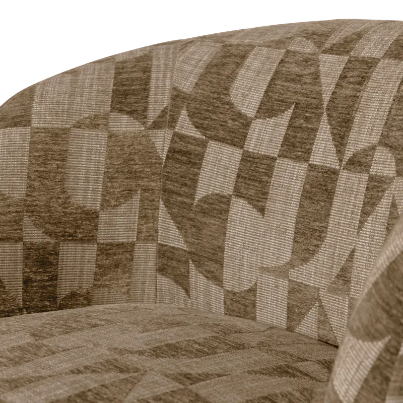 Serra Drehsessel, Olivgrün, grafisches Muster, Detail, Ansicht 1