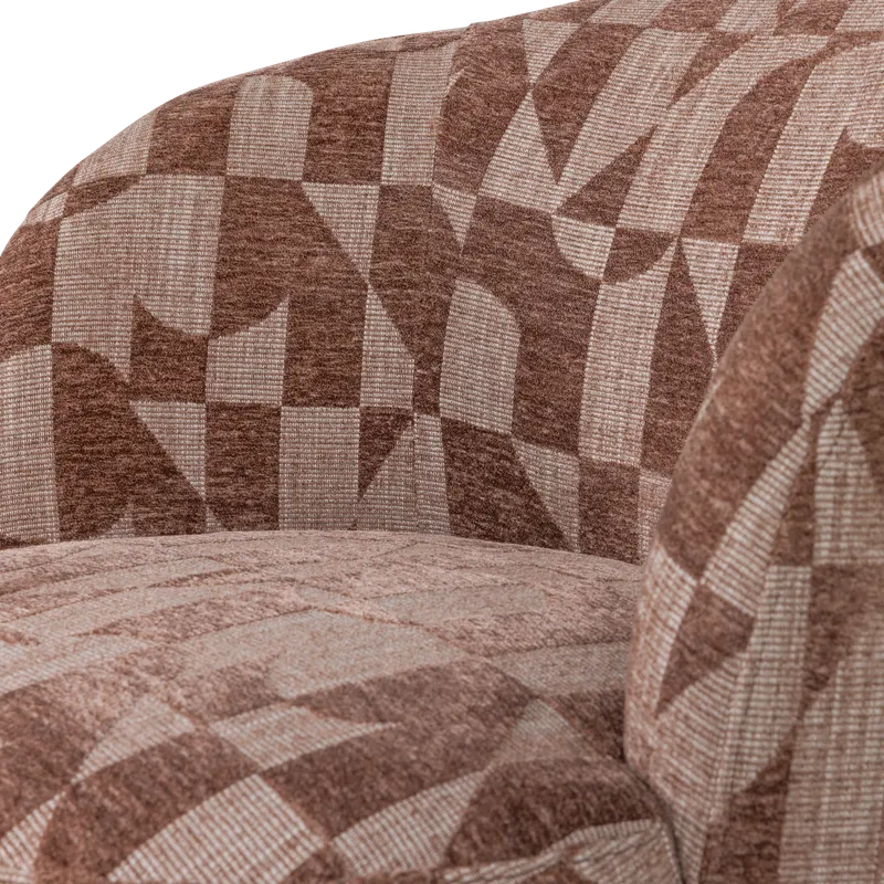 Serra Drehsessel, Altrosa, grafisches Muster, Detail, Ansicht 1